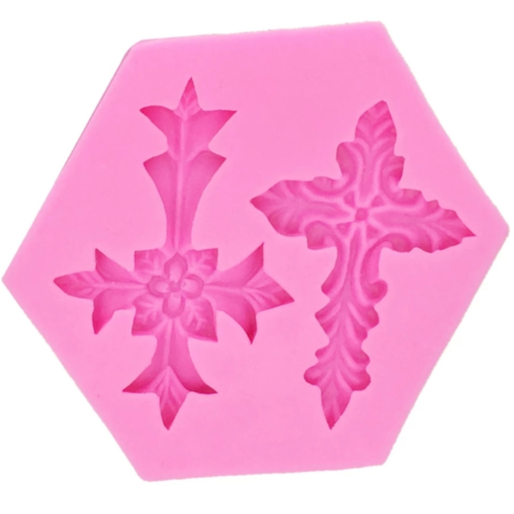 Silicone Molds 2 Styles of 3D Fancy Cross